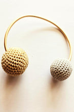 Load image into Gallery viewer, Crochet Ball Metal Cuff
