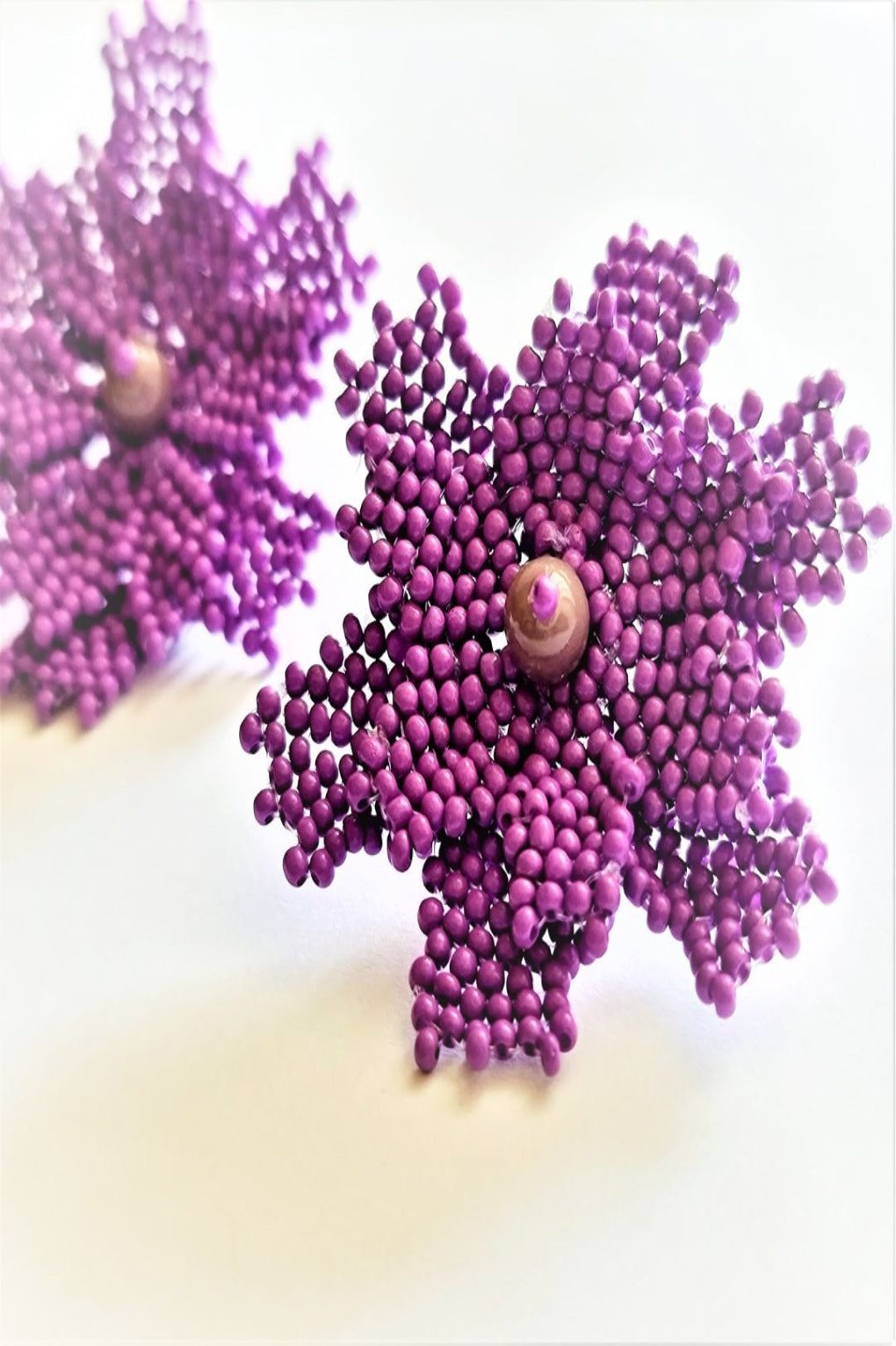 Bright Purple Mini Floral Studs