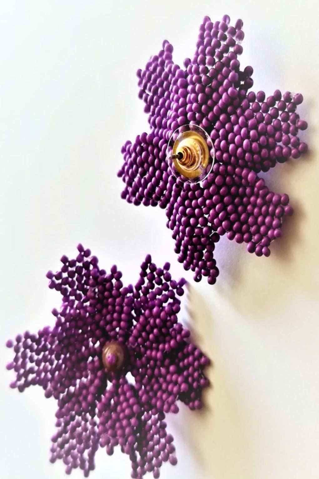 Bright Purple Mini Floral Studs