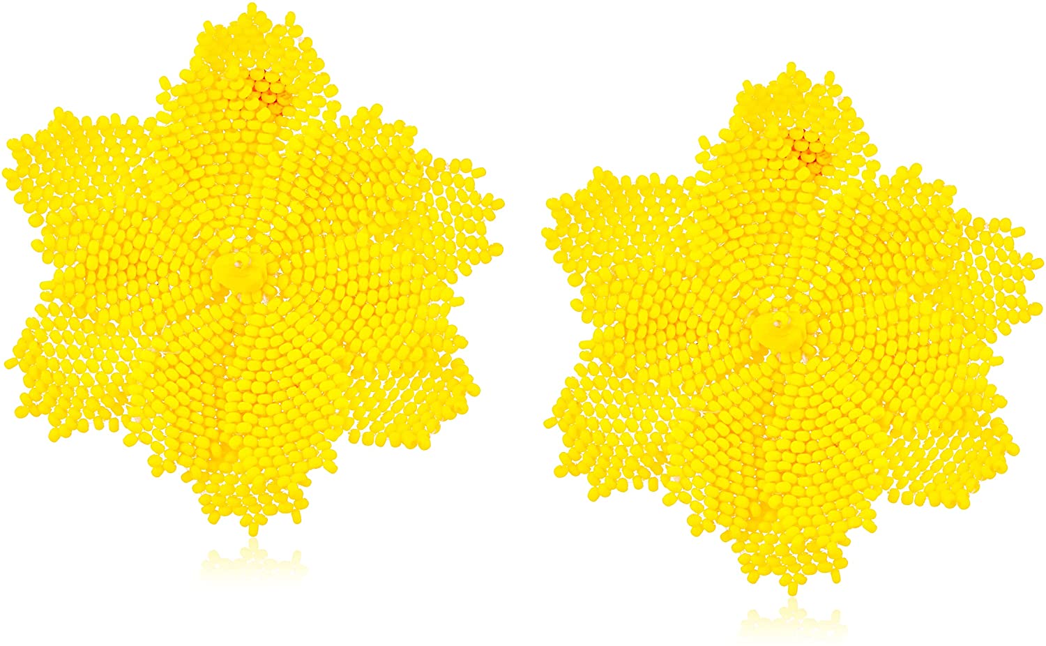 Sunny Yellow Maxi Floral Ear Studs
