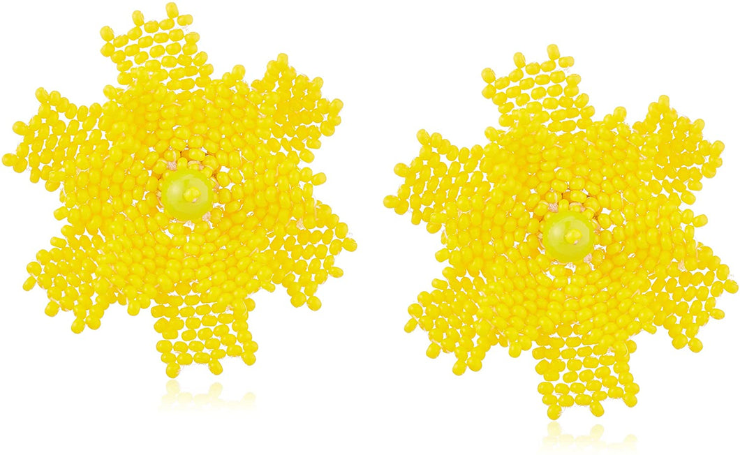 Sunny Yellow Mini Floral Studs
